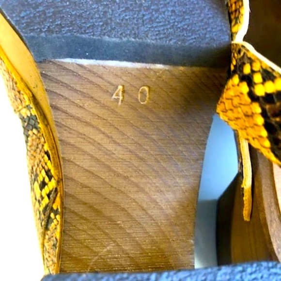 New FREE PEOPLE Belem Clogs Snake Print Chunky Platform Sandal 8.5 MSRP $168 - Picture 8 of 8